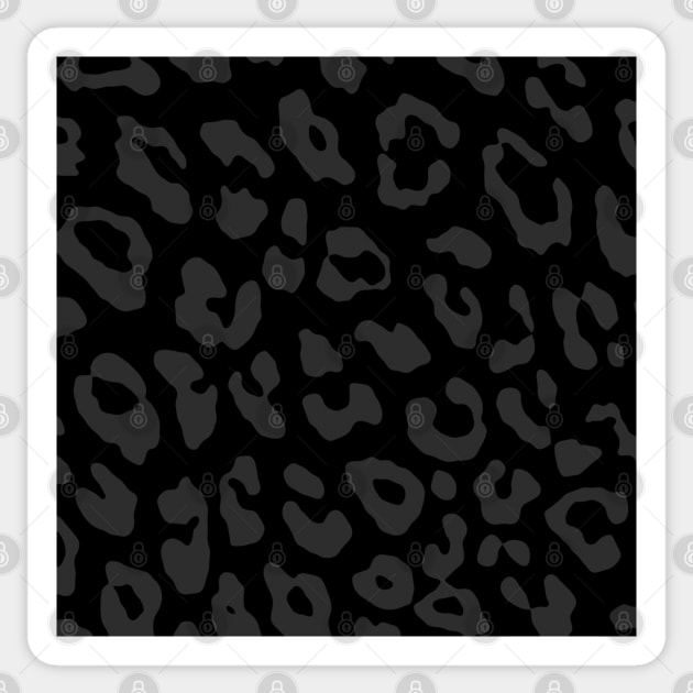 Leopard Print Black Sticker by BlakCircleGirl